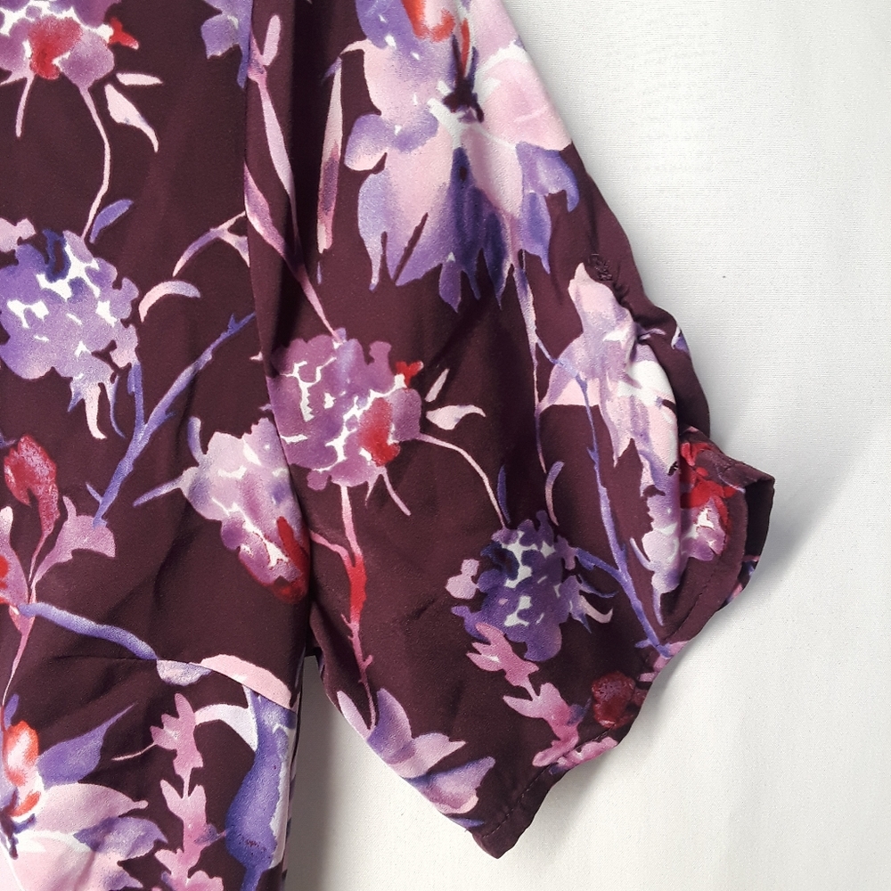 NWOT Who What Wear Floral Asymmetric Small Dress - Picture 5 of 10
